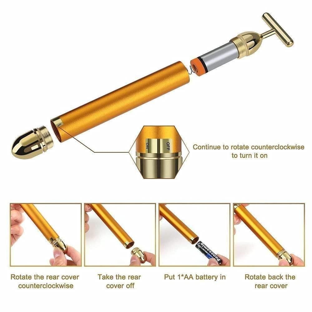 Facial Massager 24K Gold Energy
